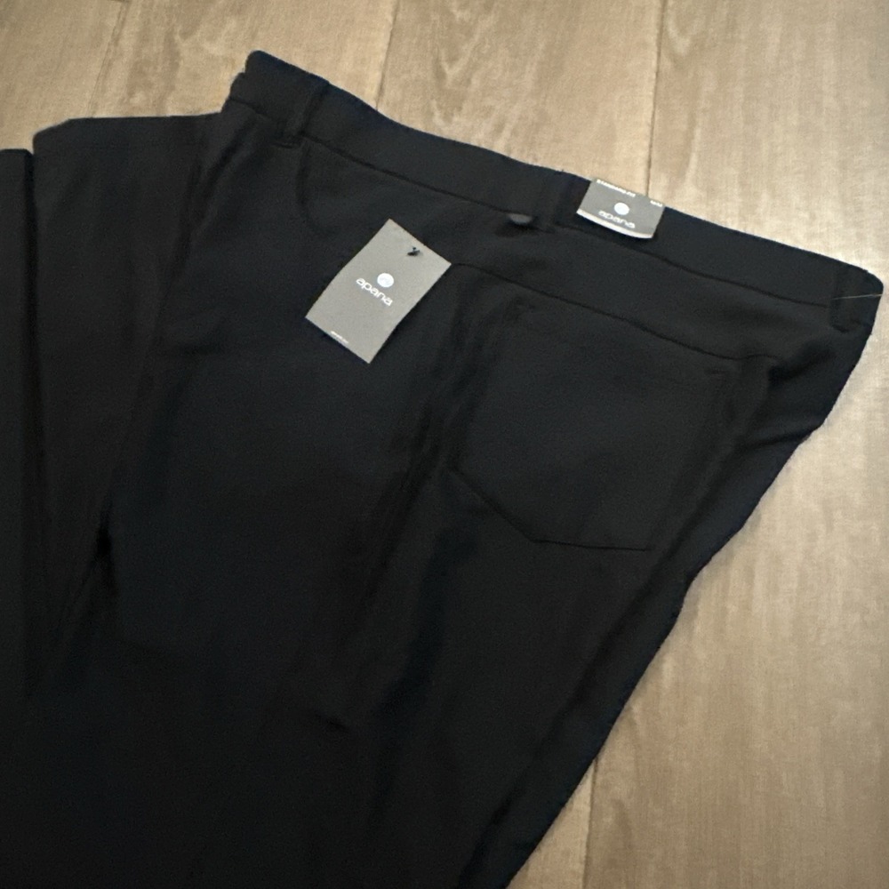 NWT Apana Tech Pants Men's XL Black Standard Fit Moisture Wicking Stretch‎ NEW